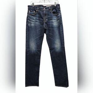 AG Adriano Goldschmied Dark Indigo Medium Wash Jeans The Graduate 32x33 NWOT